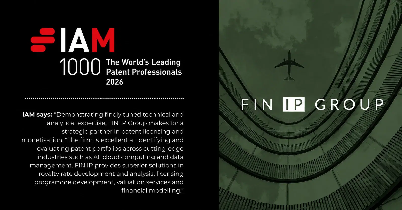 FIN IP Group Recognized in the IAM Patent 1000 (2026)