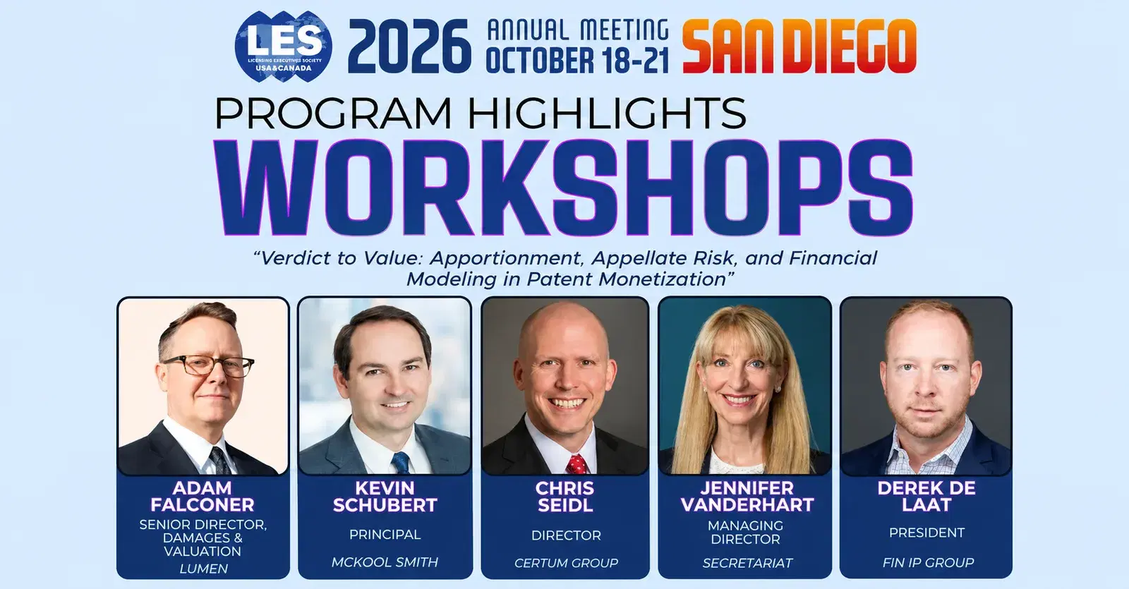 Derek de Laat to Speak on Financial Modeling and Patent Monetization at LES 2026